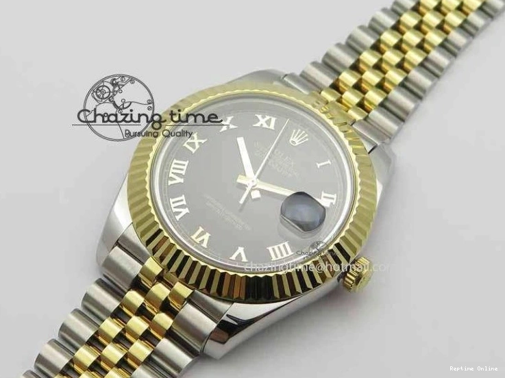 0210 DateJust II 41mm SS YG BP Maker Best Edition Black Roman Dial On Jubilee Bracelet A DailyWear 3665